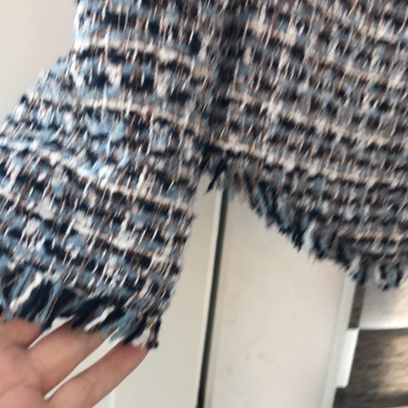 Tweed Blazer Blue w/Metallic Jacket Size 4 - Picture 6 of 7